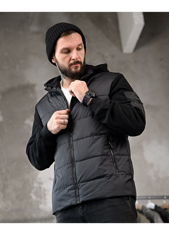 Черная демисезонная стильная мужская куртка демисезонная черная Freedom