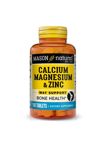 Calcium Magnesium & Zinc 100 Tabs Mason Natural (288050812)