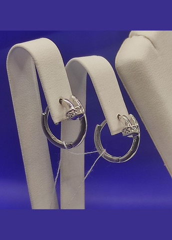 Серебряные серёжки 925 пробы покрытие родий Shiny 5286 No Brand (333828345)