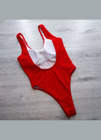 Червоний літній жіночий спільний купальник жатка bikini beach червоний No Brand
