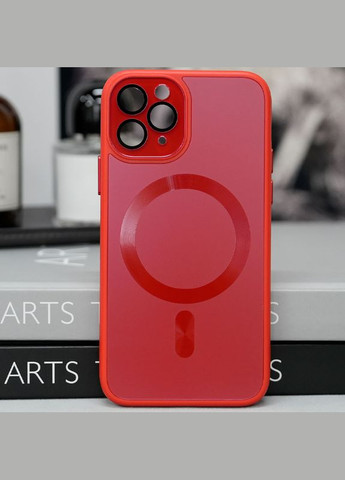 Чехол TPU+Glass Sapphire Midnight with MagSafe для Apple (6.7") Красный | Red Epik iPhone 15 Pro Max (300373190)