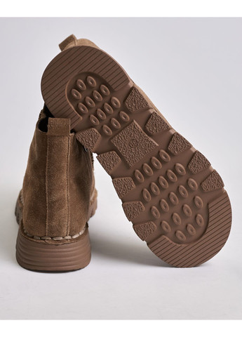 Зимние ботинки зимние замша шерсть ALLSY с молнией из натуральной замши