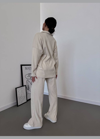 Костюм жіночий з сорочкою та прямими штанами No Brand (315389432)