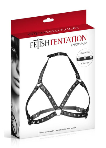 Портупея с металлическими шипами Fetish Tentation Sexy Adjustable Chest Harness No Brand (303911495)