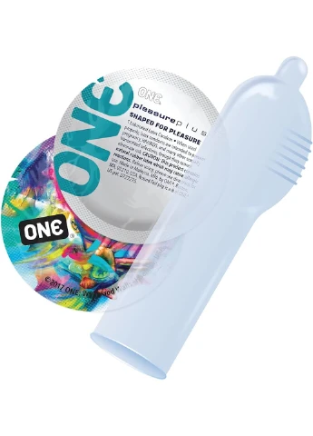 Pleasure Plus, 1 шт, с ребристым участком на конце, со смазкой – CherryLove One (339868302)