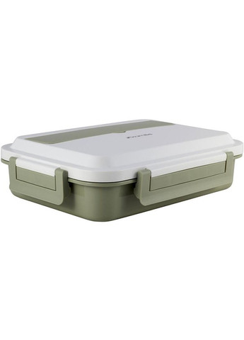 Ланч-бокс Snack 1000мл на 4 секции, пластик и нержавеющая сталь, зеленый Kamille (372174162)