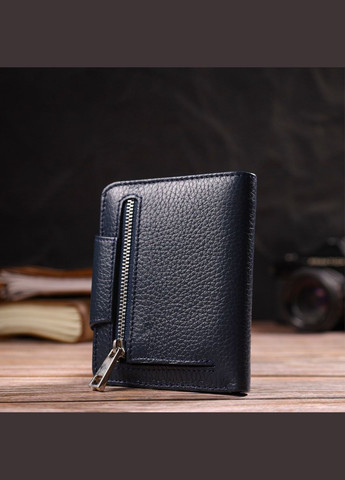 Зручне жіноче портмоне середнього розміру з натуральної шкіри 21809 Синє Canpellini (329149215)