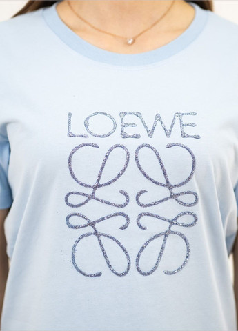 Блакитна літня футболка жіноча Loewe TISORT