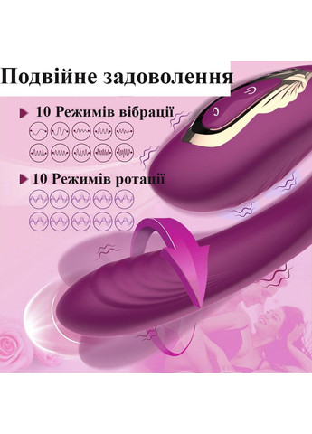Фиолетовый вибратор с ротацией и дистанционным управлением We Love (284278475)