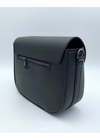 Сумка жіноча чорна з екошкіри для повсякденного використання з плечовим ременем та блискавкою ProDobro (367266524)