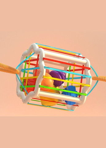 Развивающий тактильный куб-сортер 126-23 с набором пластмассовых шаров. Fun Game (327216776)