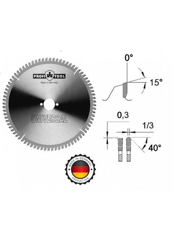 Диск пильный 210х2,8х2,2х30 мм Z=54 форма зубца TF (TCG) универсальная резка (11824) Profitool (295040122)