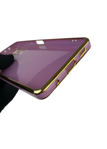 Чохол для Redmi Note 10 Pro 4G глянцевий із захистом камери із золотою окантовкою на сяомі редмі нот 10 про 4г чорничний gs1 Xiaomi (366236425)