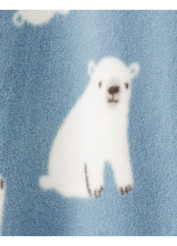 Голубая всесезон человечек флисовый комбинезон Carter's