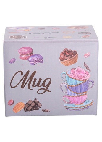 Чашка керамічна I love you 400 мл, сірий з чорим Liling Rongxiang Ceramic RX-N240147G No Brand (360977632)