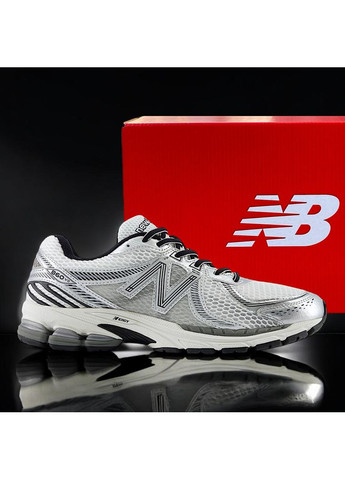 Белые демисезонные кроссовки мужские new balance 860v2 optic white нью беланс 860v No Brand