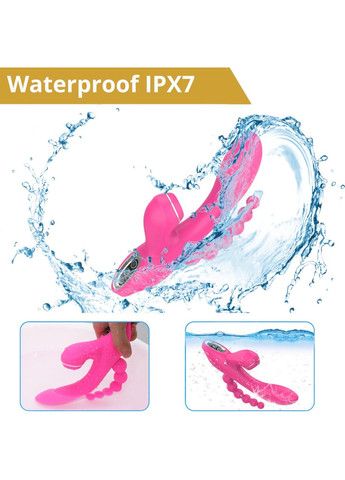 Вибратор для 3 удовольствия с вакуумным стимулятором Sweet Play "A3" Erospace No Brand (307073343)