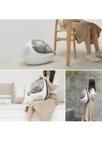 Рюкзак переноска лежак спальне місце лежанка будиночок для тварин кішок собак вагою до 5 кг 44x35x32 см (481119-Prob) Білий Unbranded (353827839)