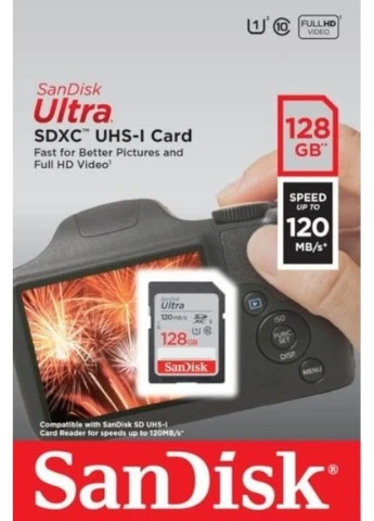 Карта пам'яті SDXC (UHS-1) 128Gb class 10 (120Mb/s) (SDSDUN4-128G-GN6IN) SanDisk Ultra (357474596)