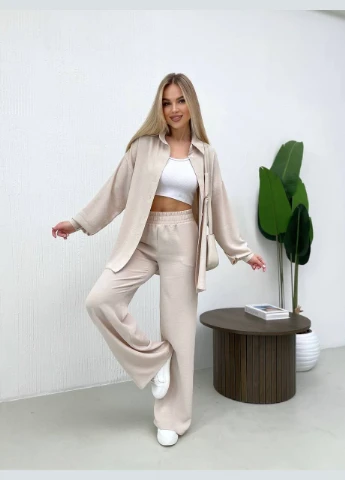 Костюм-двойка бежевого цвета 24680 No Brand (324064026)