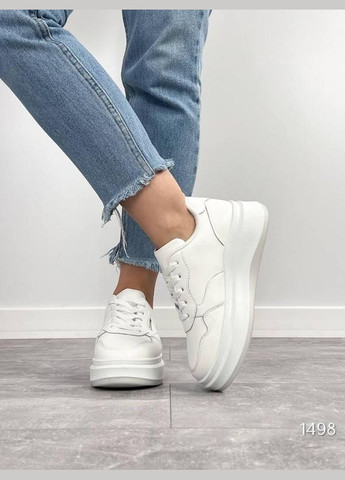 Білі шкіряні жіночі кросівки, білі кросівки жіночі код 1498 Fashion Stіdo білі демісезони (299483563)