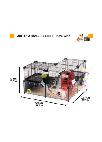 Клетка для хомяков MULTIPLA HAMSTER LARGE 107,5 x 37,5 x h 42 cm Ferplast (353688627)