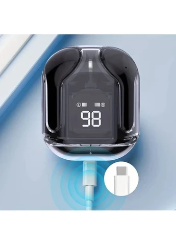 Беспроводные Bluetooth-наушники HK3 TWS вакуумные с LED-дисплеем, шумоподавлением, микрофоном, игровым режимом и зарядным HKS (398860517)