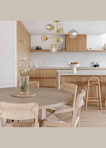 Золота люстра з прозорих куль на 6 ламп (52-L7914-6 GD+CL) No Brand (370070692)