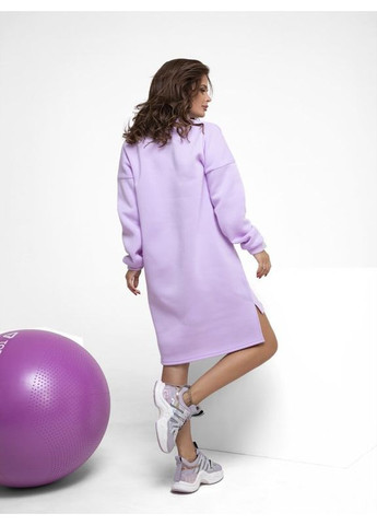 Комбинированное платье 12221 сиреневое ISSA PLUS однотонное