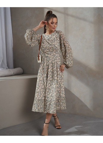 Комбинированное повседневный платье 14480 xl мультиколор ISSA PLUS