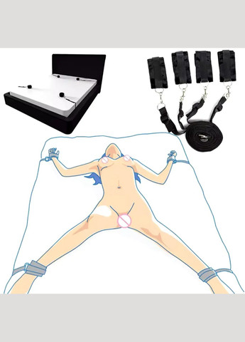 Набор для фиксации к кровати БДСМ фиксаторы для привязывания тела распорки для рук и ног ролевые игры No Brand (341309823)