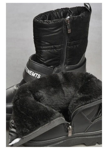 Жіночі чорні дутики збоку змійка Панда Напівчоботи жіночі (305695350)