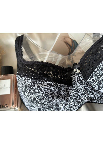 Чёрно-белого бюстгальтер хлопковый 11848 черный/белый Lanny Mode