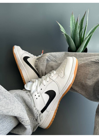 Чорні Осінні кросівки чоловічі nike sb dunk white black найк сб данк No Brand