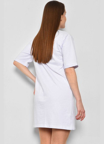 Туника женская из ткани лакоста белого цвета Let's Shop (290981393)