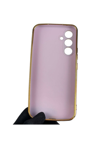 Чохол для Galaxy A54 5G SM-A546E глянсовий із золотою окантовкою із захистом камери на самсунг а54 бузковий Samsung (366018993)