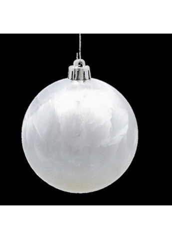 Ялинкові пластикові кульки комплект 3шт, Ø 8см, сріблясті Chomik (367114010)