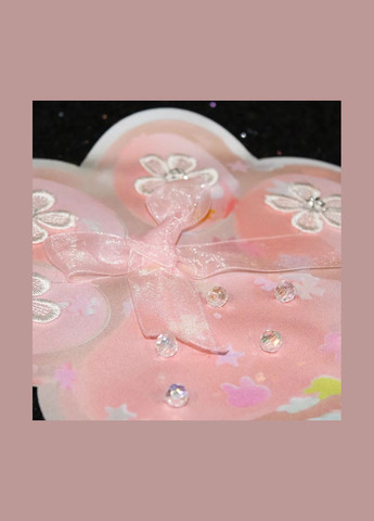 Нашивка тканева з декором "Таба лапка" персикового кольору з квітами (2170) No Brand (335811254)