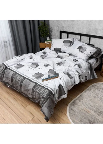 Комплект постільної білизни Бязь Gold Люкс King Size 220x240 наволочки 2х70х70 (MS-820015402) Moon&Star Urban Grey (400231306)