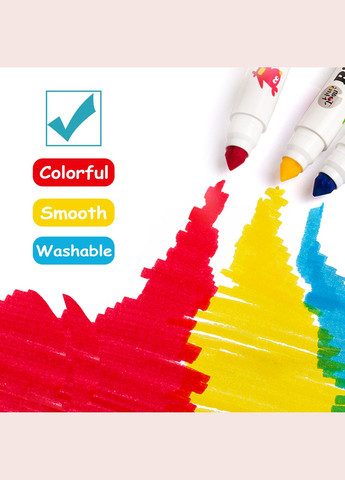 Смываемые маркеры Baby Roo 24 цвета в тубусе (JA90497) Jar Melo (338435418)