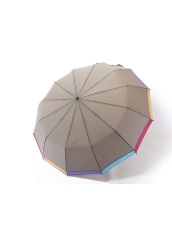 Серый зонт женский автомат fcre 5506 на 12 двойных спиц с радужной каймой серый Frei Regen средний (365653756)