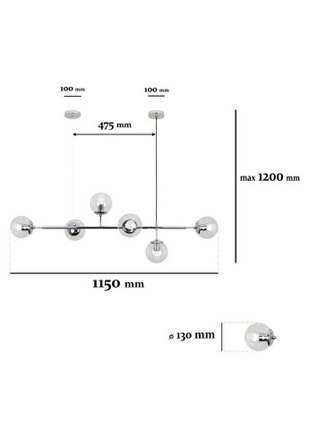 Люстра 7529802-6 CR+CL (LVS4546) Levistella (323003258)