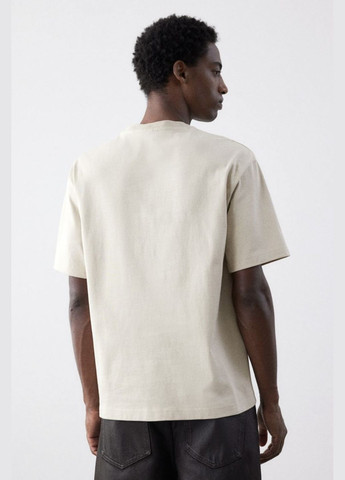 Бежева футболка вільного крою H&M loose fit