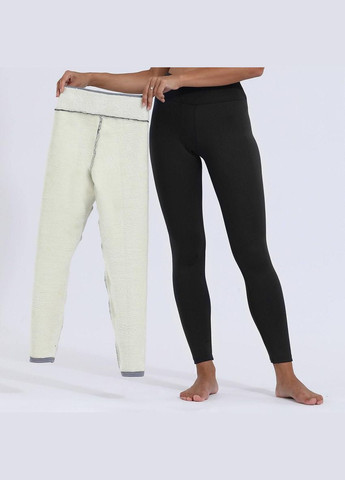 Утеплені легінси, чорного (біла підкладка) кольору, розмір L Trends (330757656)