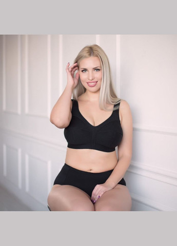 Чёрный бюстгальтер без косточек с мягкой чашкой Elita без косточек