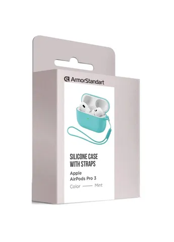 Чехол для наушников Silicone Case для Apple Airpods Pro 3 Mint (ARM88296) ArmorStandart (400791364)