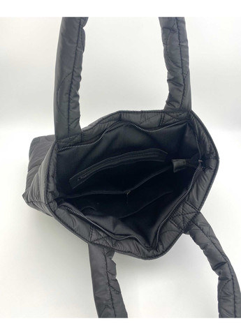 Жіноча сумка Мила чорна нейлонова для повсякденного використання молодіжна м'яка сумка на блискавці ProDobro (367264082)