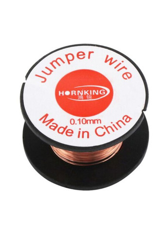 Проволока медная в катушке Hornking для монтажа перемычек / длина 10 м / D=0.10 mm No Brand (322566925)