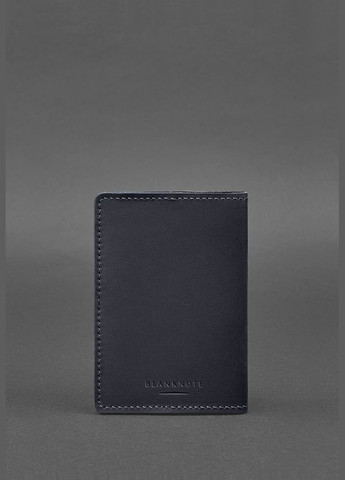 Кожаная обложка для военного билета офицера запаса 8.0 темно-синяя Crazy Horse (A-027686) BlankNote (329186766)