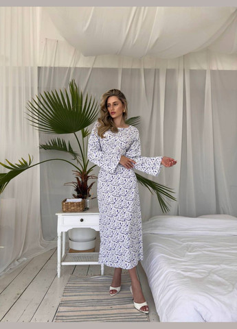 Фіолетова повсякденний, кежуал сукня у квітковий принт No Brand з квітковим принтом